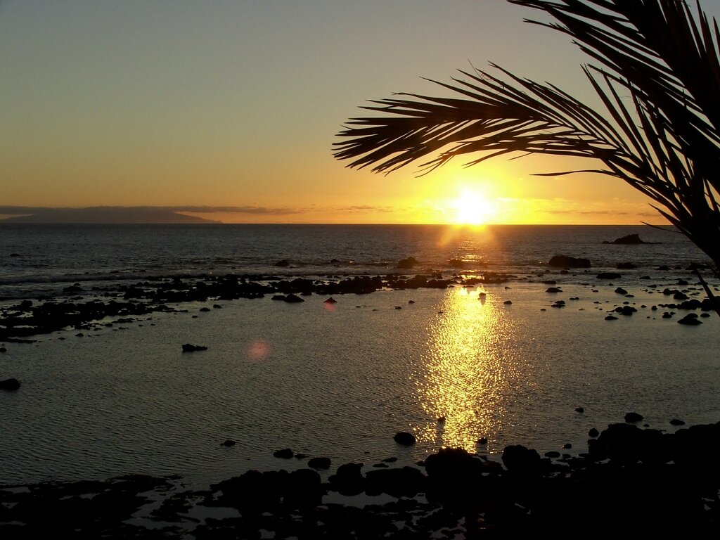 Sonnenuntergang mit Blick auf El Hierro