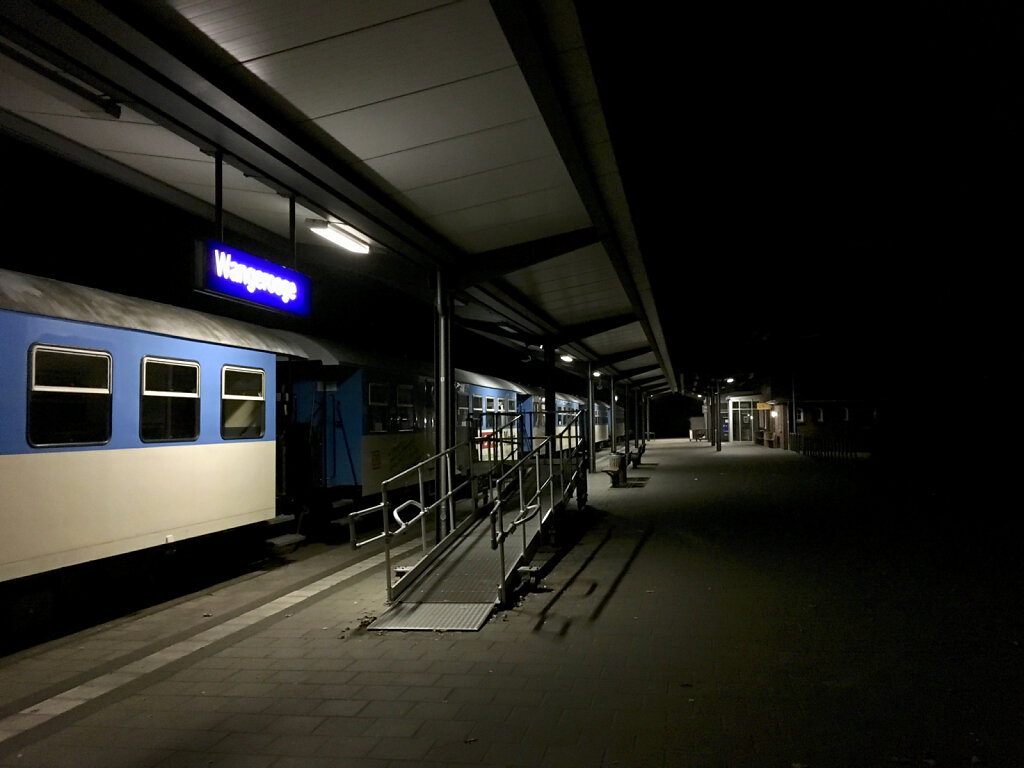 Bahnhof Wangerooge um 20:45 Uhr